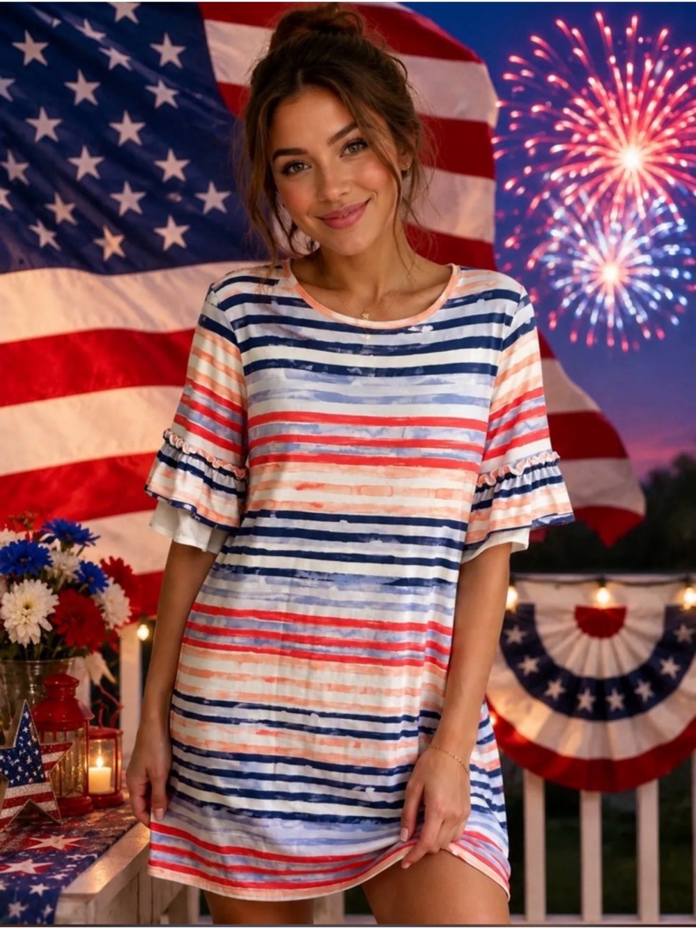 Kim Rogers Stripped Dress